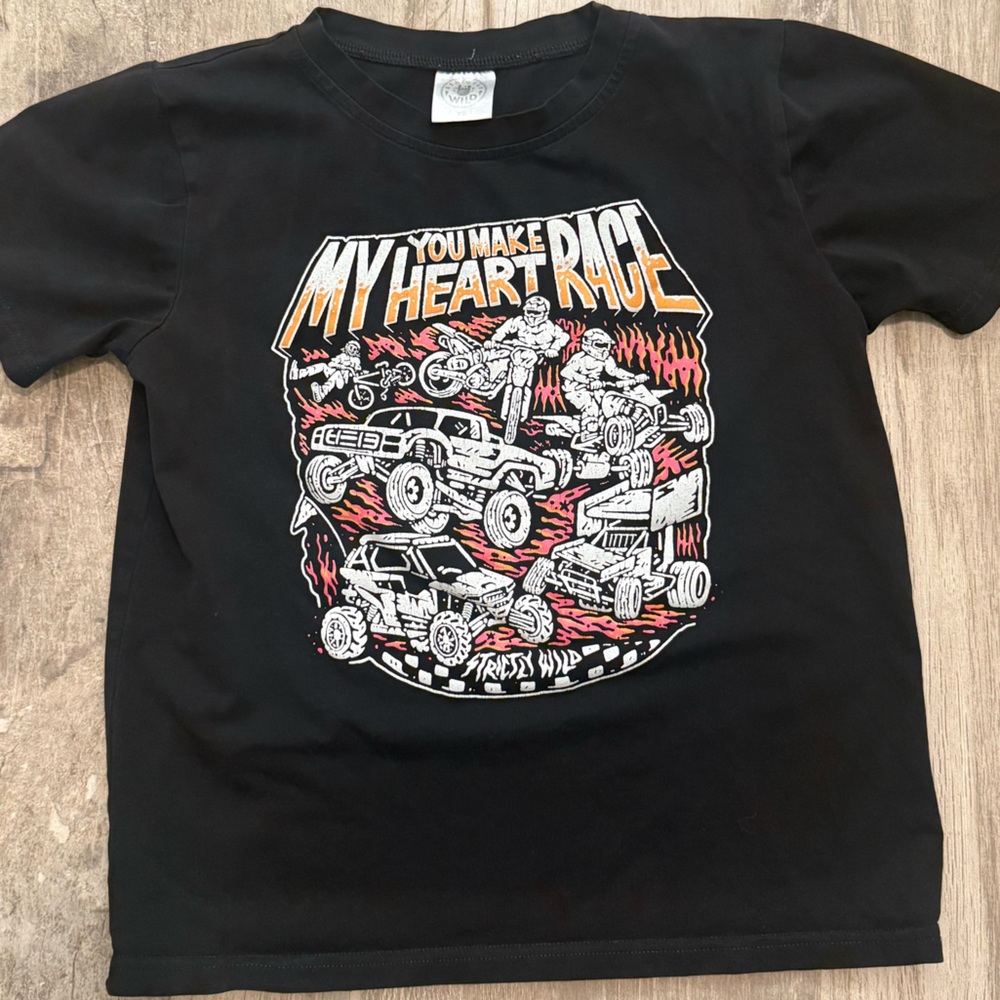 Black Graphic Kids Tee